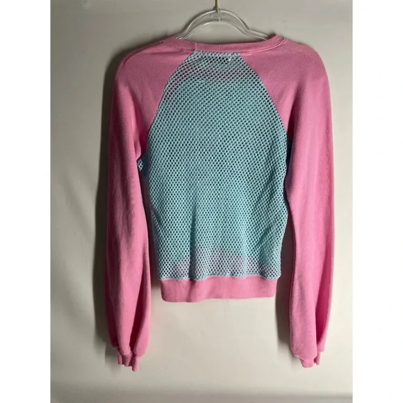 Rare Wildfox Barbie Mesh Pink Sweater - Picture 5 of 8